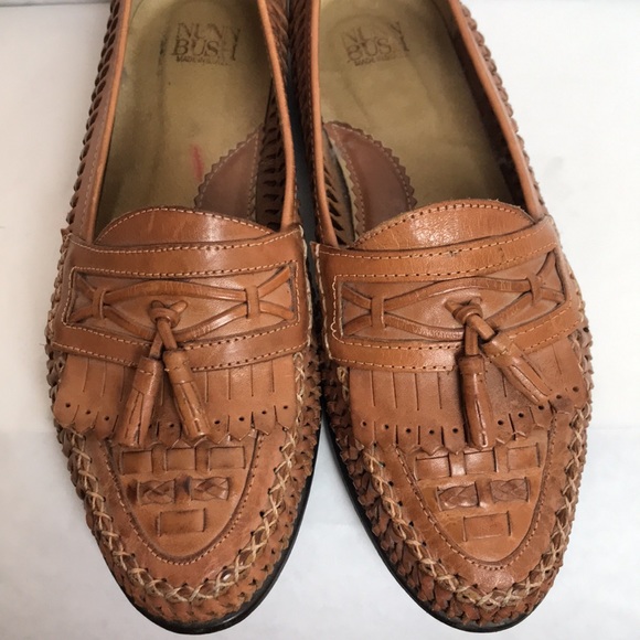Nunn Bush Men Brown Leather Tassel Loafers huarache look made in Brazil Sz 8.5 - Picture 5 of 6